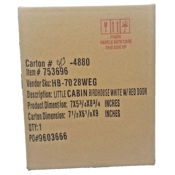 Home Bazaar White Victorian Cottage Design Bird House - Brand New - Picture 2 of 2